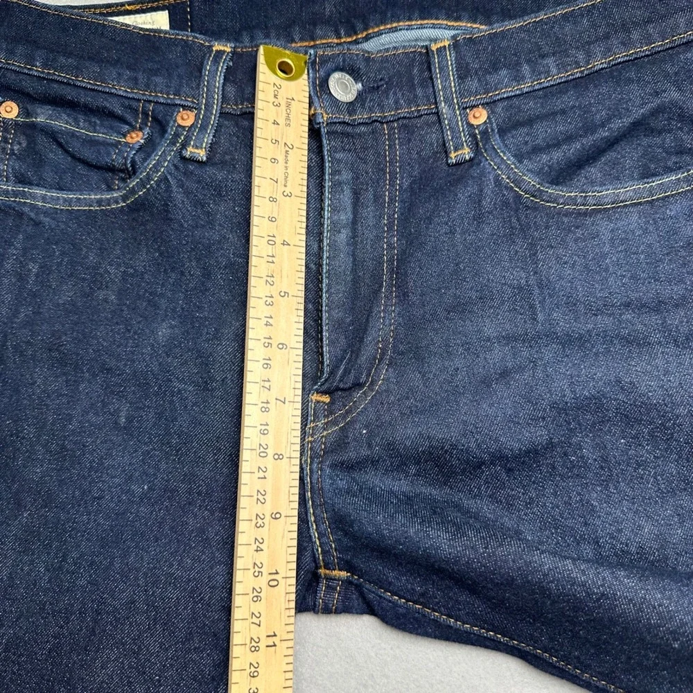 Levis Premium 512 Slim Taper Jeans Mens 31x28 Dark Indigo Wash Blue Denim Big E
